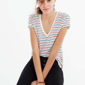 NWT Madewell Whisper Cotton V Pocket Tee - XXS